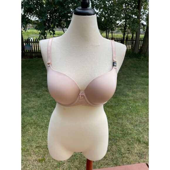 Torrid 38D Push-Up T-Shirt Bra Curvè Collection Blush Pink Lace Accent - Picture 1 of 12
